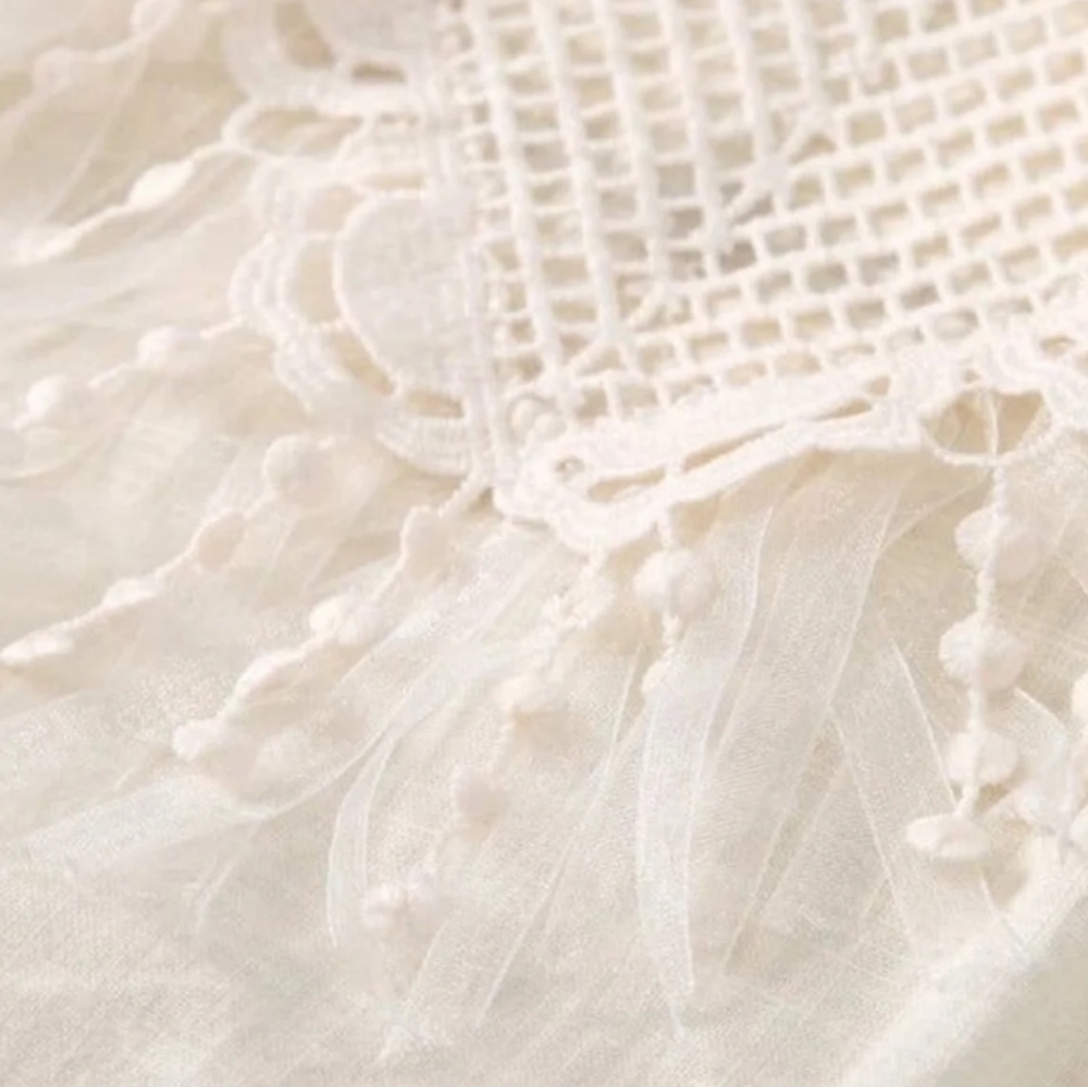 Bohemian Cream Lace Jumpsuit Dress Romper Sunsuit - Picture 4 of 5
